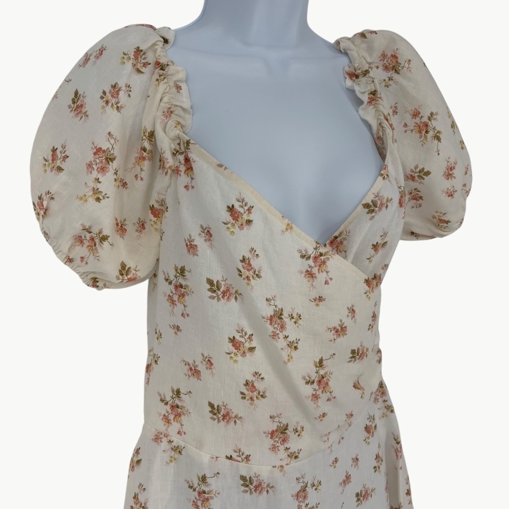Reformation Pink Floral Off-Shoulder Mini Dress - Picture 6 of 9